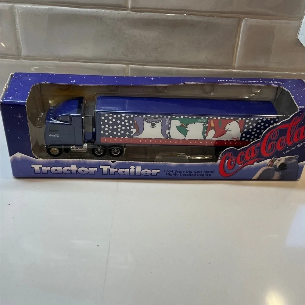 Coca Cola Die-Cast Tractor Trailer - Blue and Red